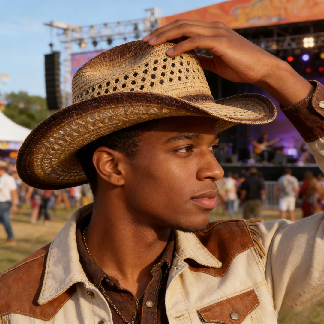 1PC Straw Western Cowboy Hat H - Cowboy Hat Straw avaliação e preço