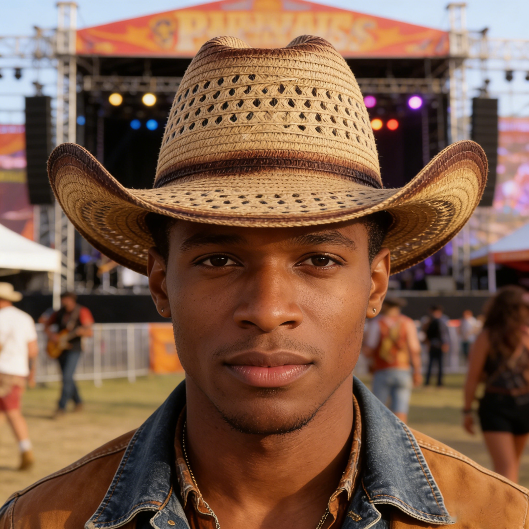 1PC Straw Western Cowboy Hat H - Cowboy Hat Straw avaliação e preço