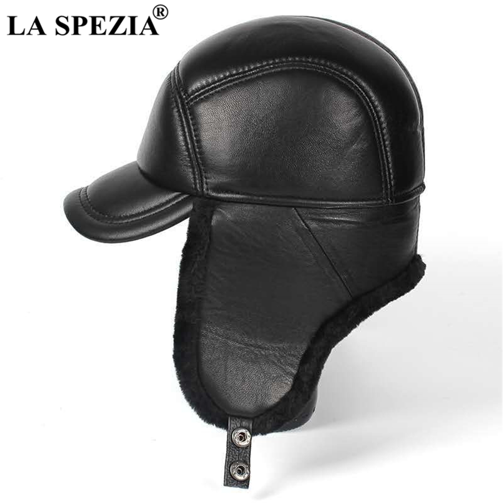 LA SPEZIA Winter Hat Men Genui - Winter Trapper Hat avaliação e preço