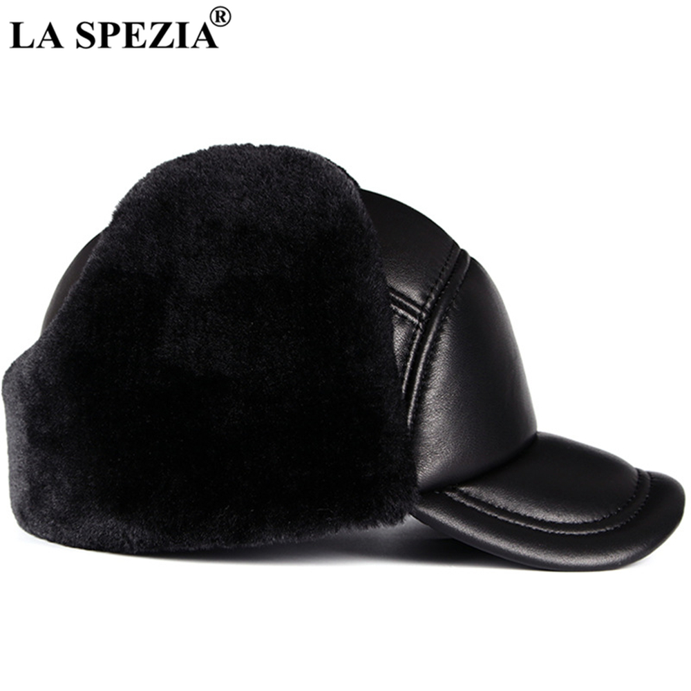 LA SPEZIA Winter Hat Men Genui - Winter Trapper Hat avaliação e preço