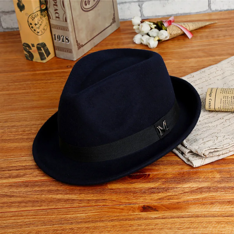 2025 Men Winter Thick Warm Fel - Fedora Hat Wool avaliação e preço