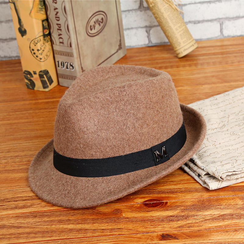 2025 Men Winter Thick Warm Fel - Fedora Hat Wool avaliação e preço