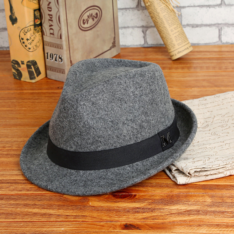 2025 Men Winter Thick Warm Fel - Fedora Hat Wool avaliação e preço