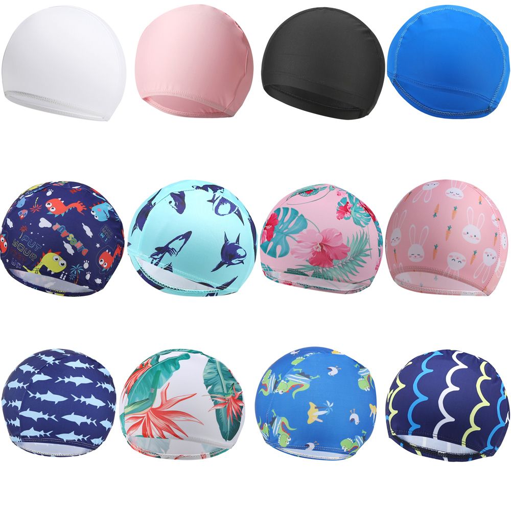 Cartoon  Children Boys Girls H - Swim Hat Silicone avaliação e preço