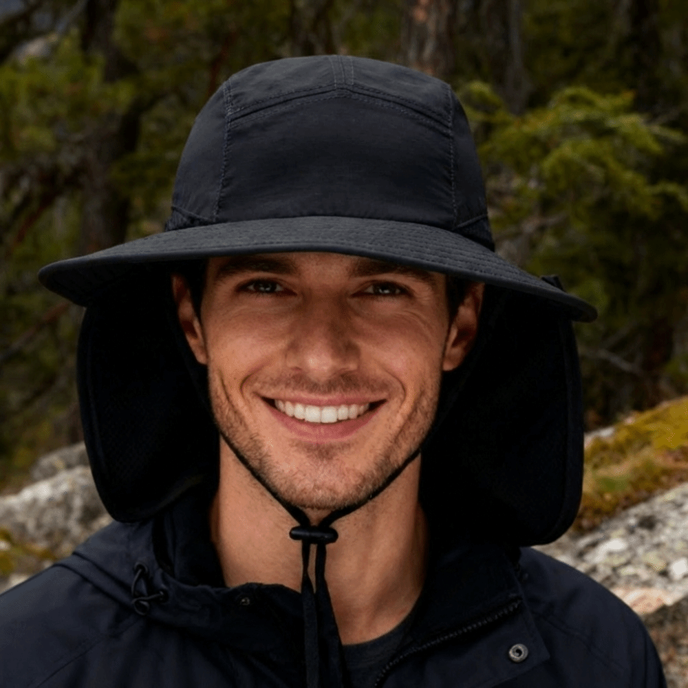Fashion Wide Brim Outdoor Sun  - Bucket Hat Cotton avaliação e preço