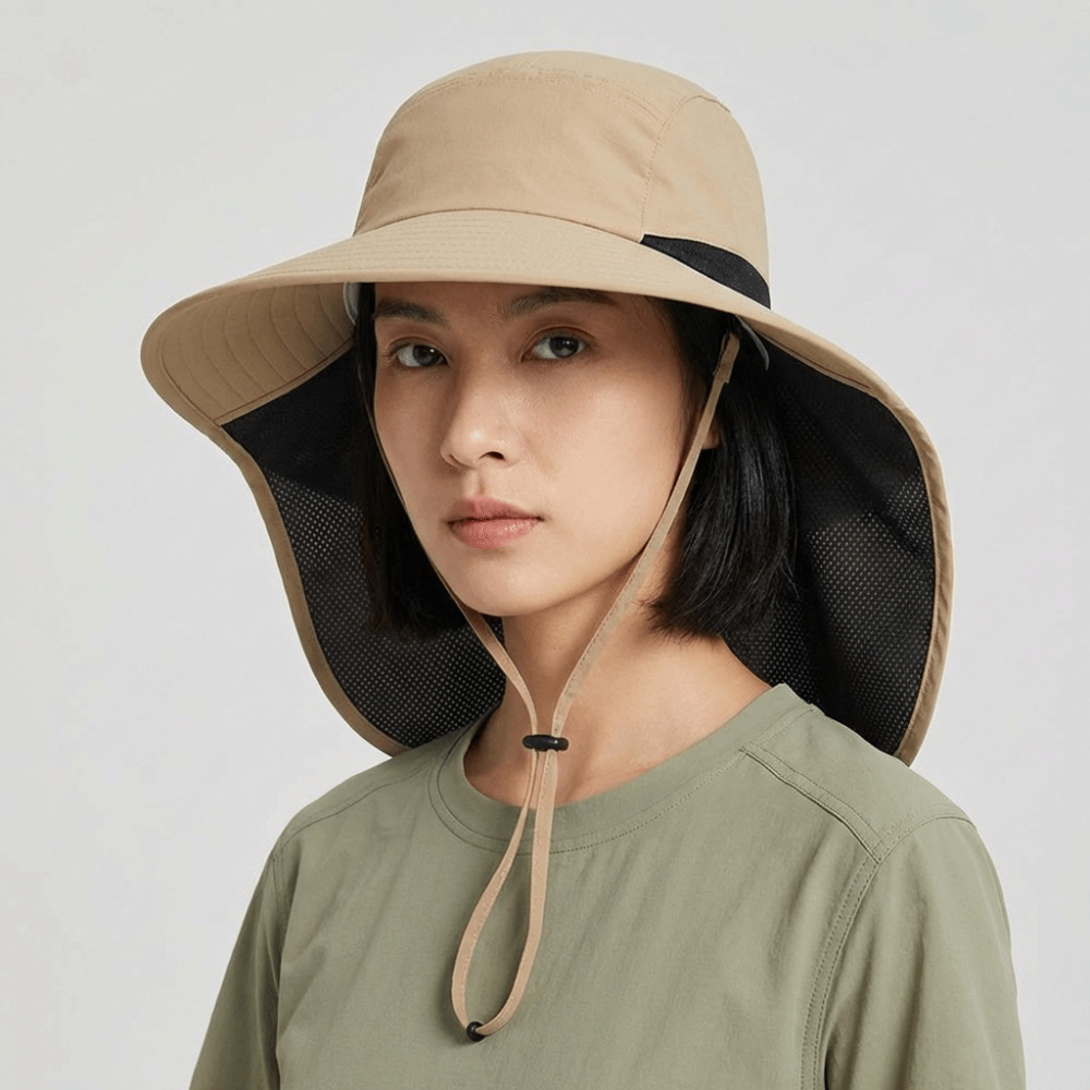 Fashion Wide Brim Outdoor Sun  - Bucket Hat Cotton avaliação e preço
