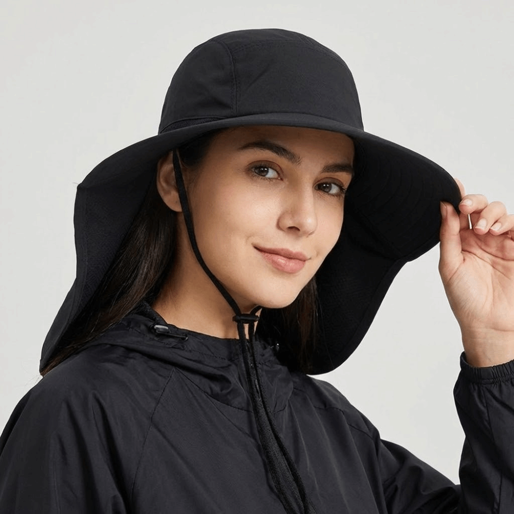 Fashion Wide Brim Outdoor Sun  - Bucket Hat Cotton avaliação e preço