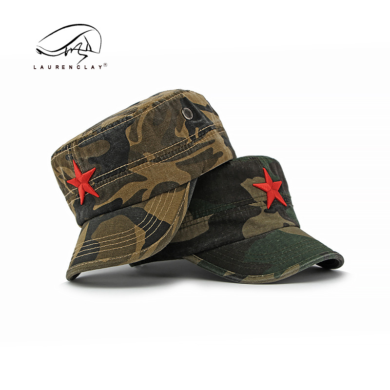 Men's Camouflage Flat Top Base - Dad Hat Cotton avaliação e preço
