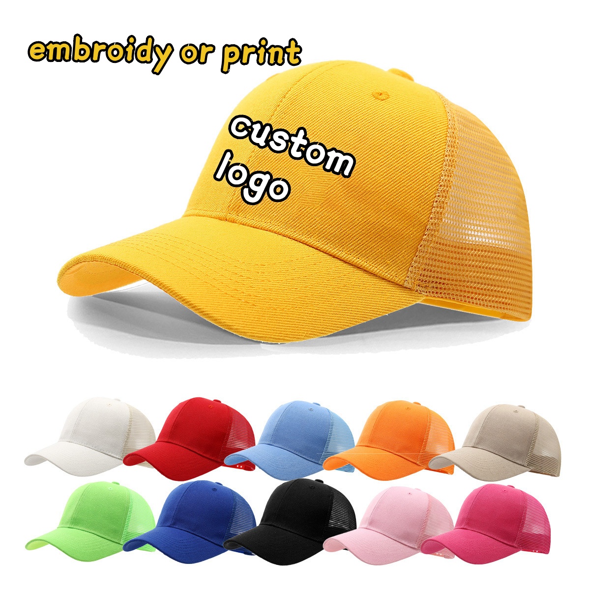 Custom Logo Cap Embroidery Pri - Trucker Cap Mesh avaliação e preço