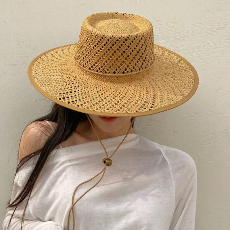 New Hand Woven Hollow Circular - Cowboy Hat Straw avaliação e preço