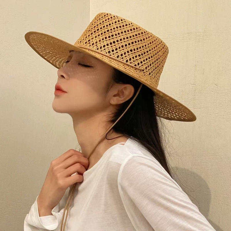 New Hand Woven Hollow Circular - Cowboy Hat Straw avaliação e preço