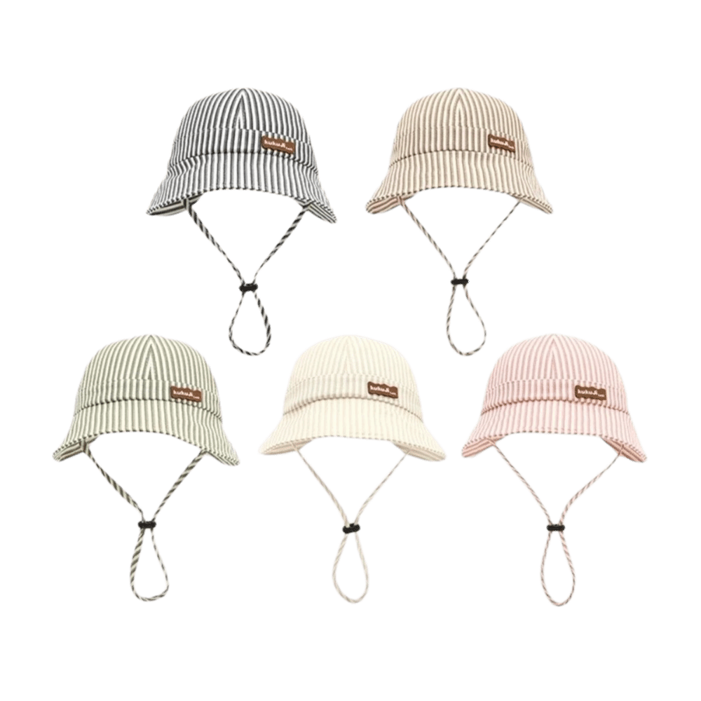 New Striped Baby Bucket Hat Ad - Bucket Hat Cotton avaliação e preço