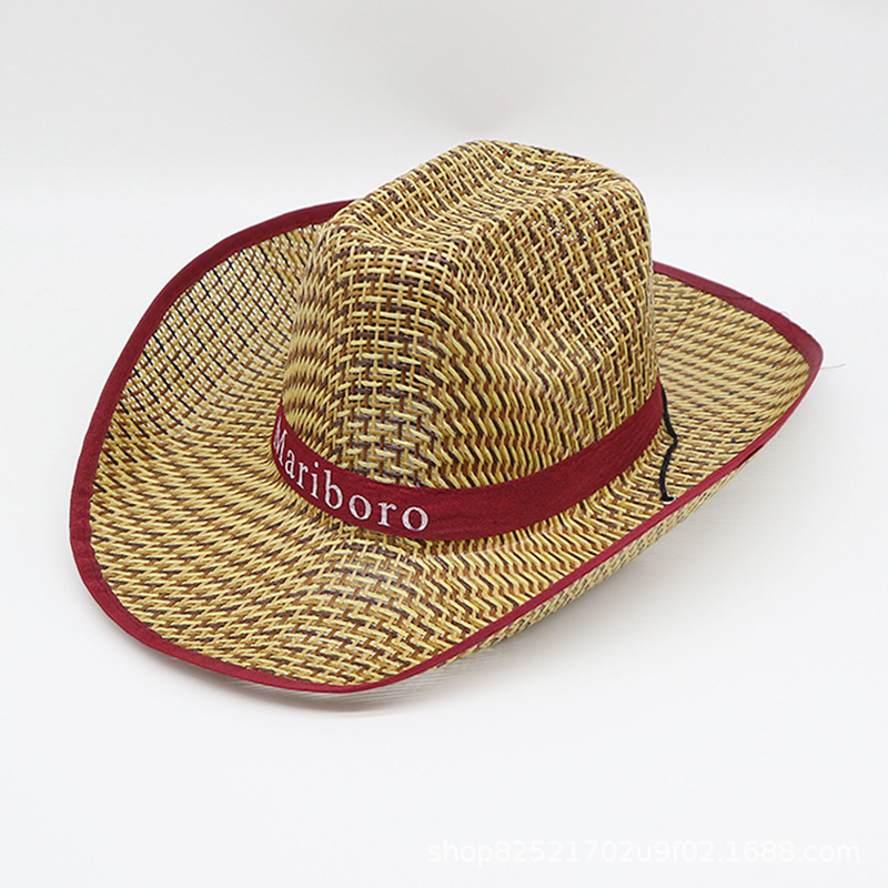 Men Retro Western Cowboy Summe - Cowboy Hat Straw avaliação e preço