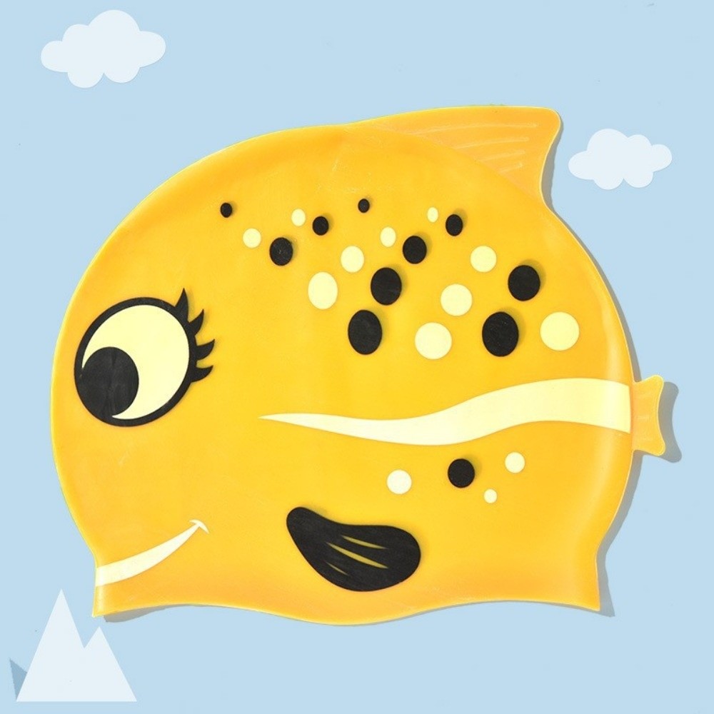 Cute Elastic Children's Swimmi - Swim Hat Silicone avaliação e preço