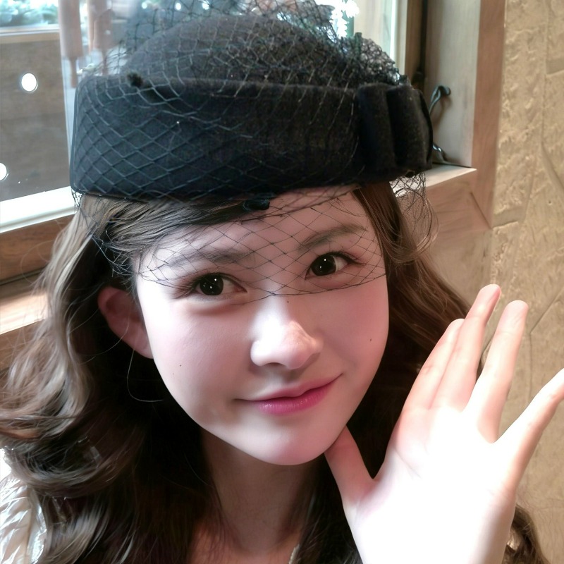 Fashion Mesh Flat Top Beret Ha - Beret French Wool avaliação e preço