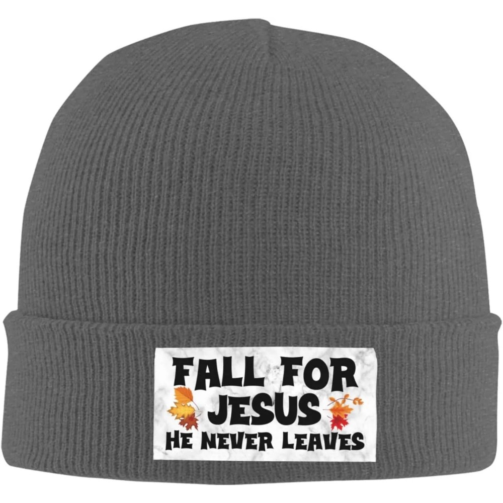 Fall For Jesus He Never Leaves - Beanie Cuffed Knit avaliação e preço