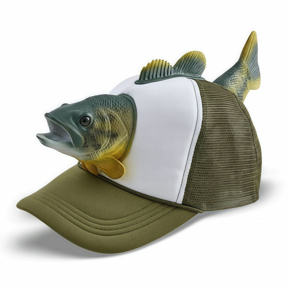 Funny 3D Fish Animal Trucker H - Trucker Cap Mesh avaliação e preço