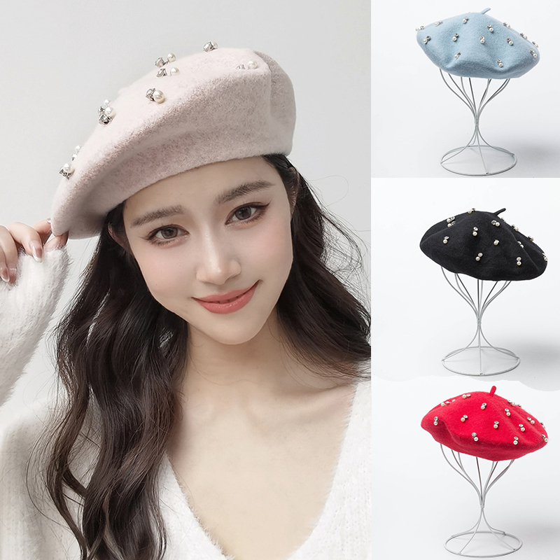 Trendy Winter Wool Beret Pearl - Beret French Wool avaliação e preço