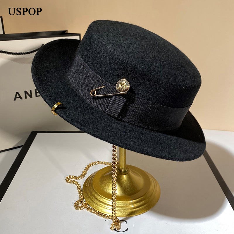 USPOP New Winter Hats Women Bl - Fedora Hat Wool avaliação e preço