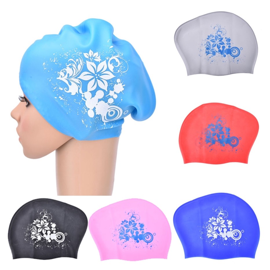 Silicone Swimming Cap for Long - Swim Hat Silicone avaliação e preço