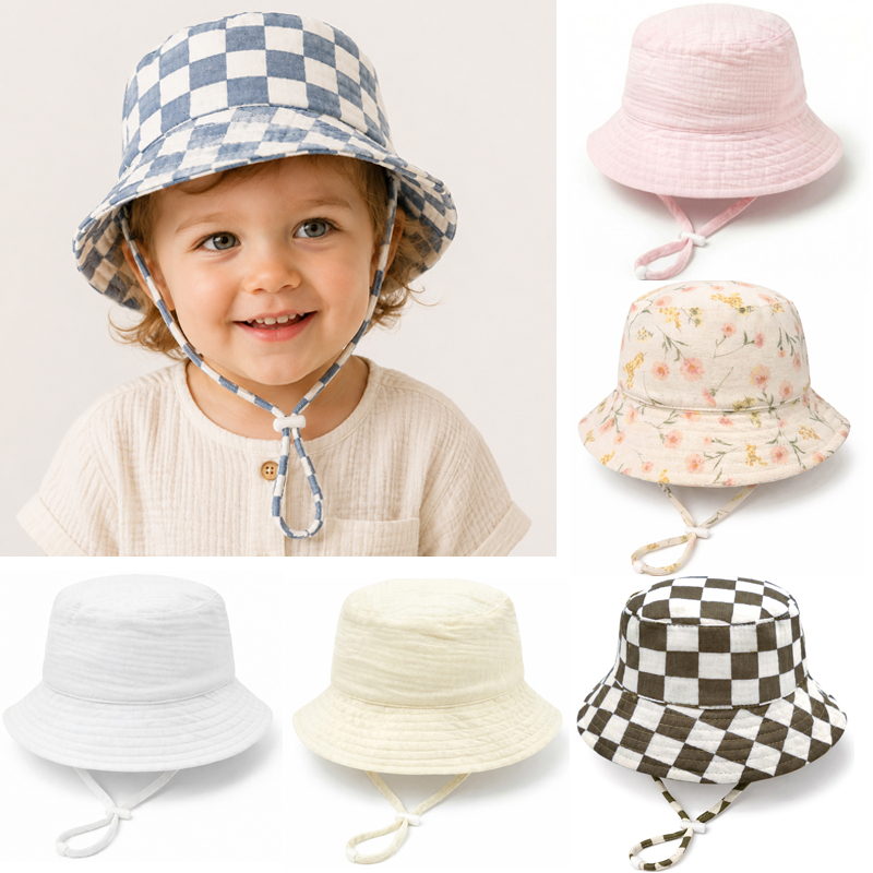 Muslin Baby Summer Hat Adjusta - Bucket Hat Cotton avaliação e preço