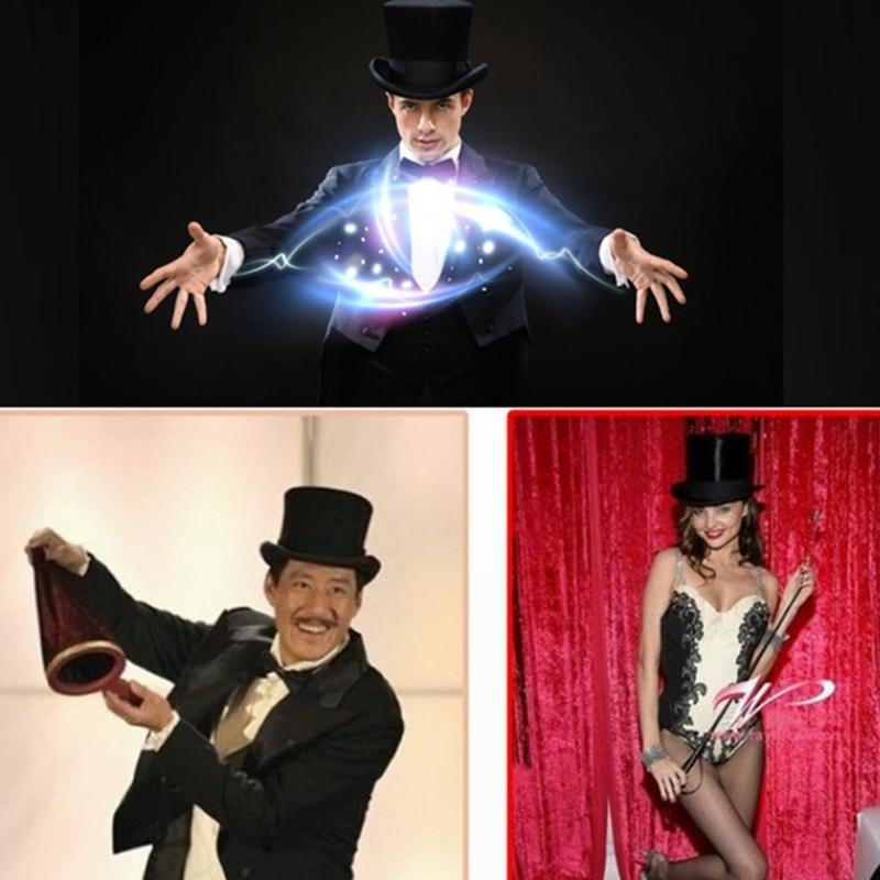 Retro Top Hat Magician Costume - Fedora Hat Wool avaliação e preço