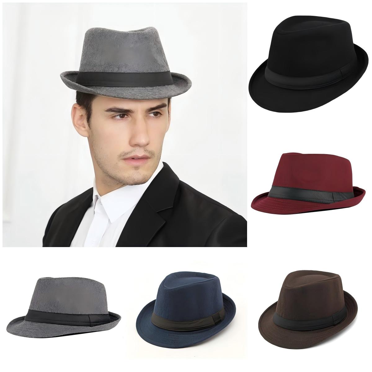 Hat for Men New Autumn Winter  - Fedora Hat Wool avaliação e preço