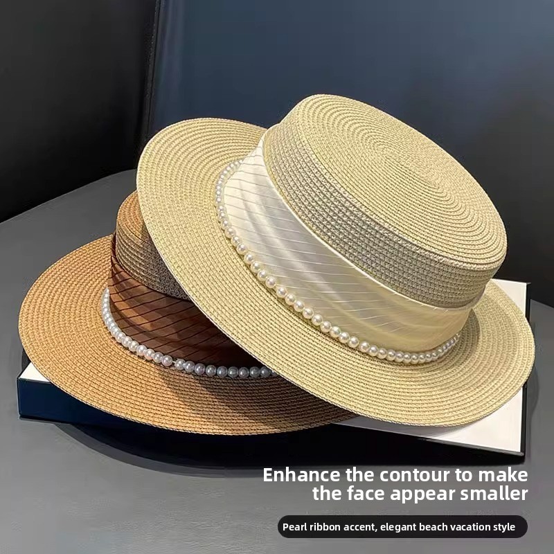 2025 New Style Hat Retro Flat  - Sun Hat Wide Brim avaliação e preço