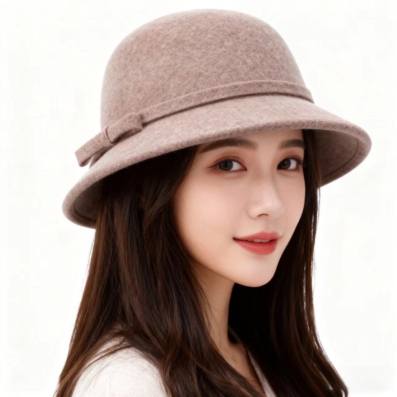 100% Real Wool Women Hats Autu - Fedora Hat Wool avaliação e preço