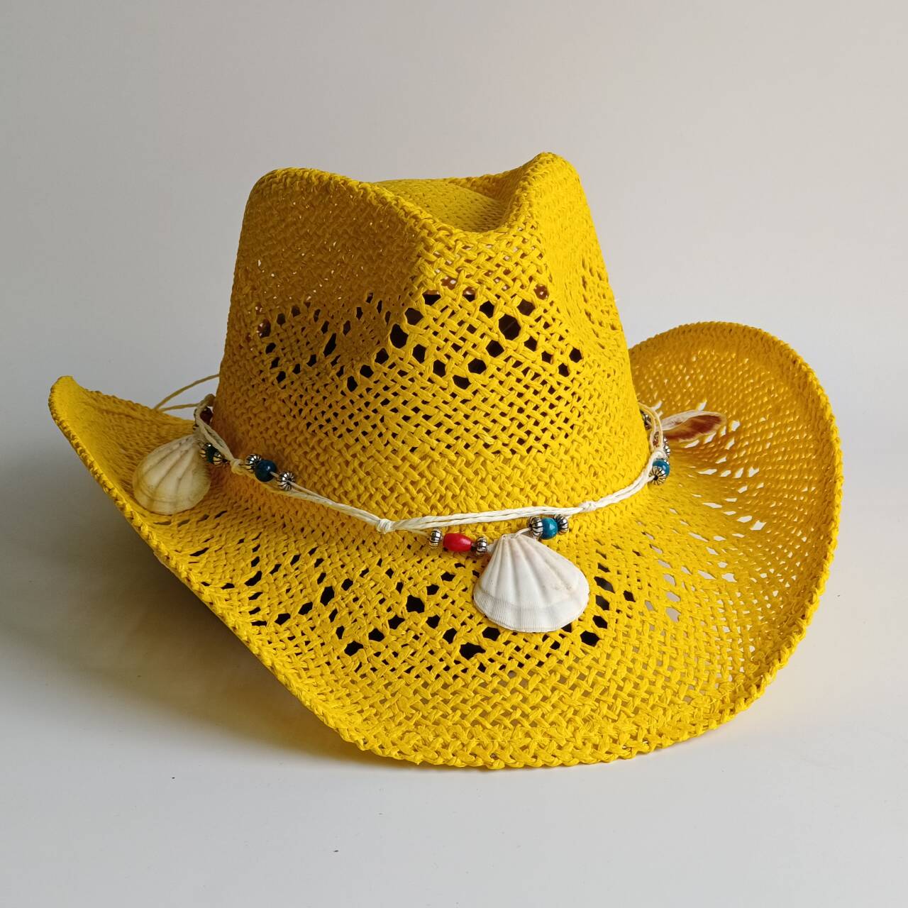 Bright yellow Cowboy Straw Hat - Cowboy Hat Straw avaliação e preço