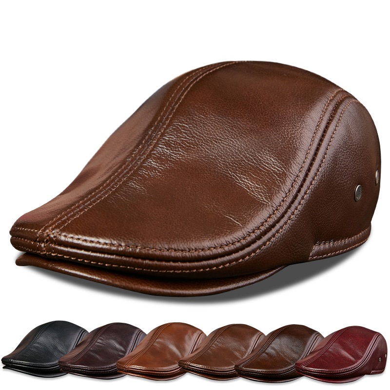 Genuine Cowhide Leather Men Be - Baseball Cap Structured avaliação e preço