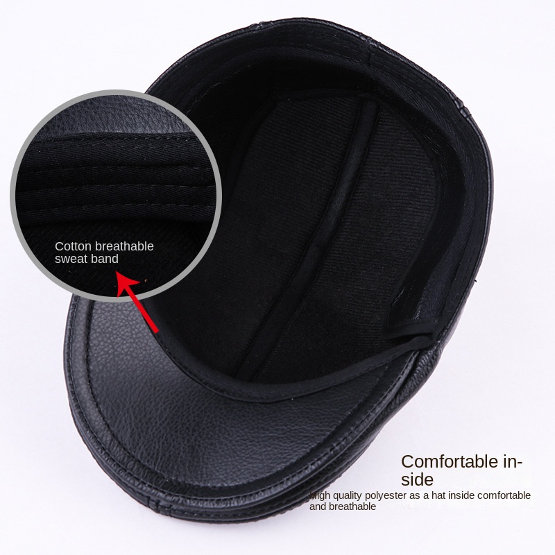 Genuine Cowhide Leather Men Be - Baseball Cap Structured avaliação e preço