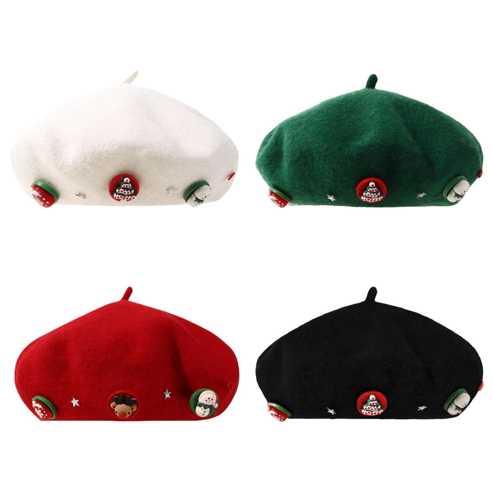 Christmas Beret Hat Women with - Beret French Wool avaliação e preço