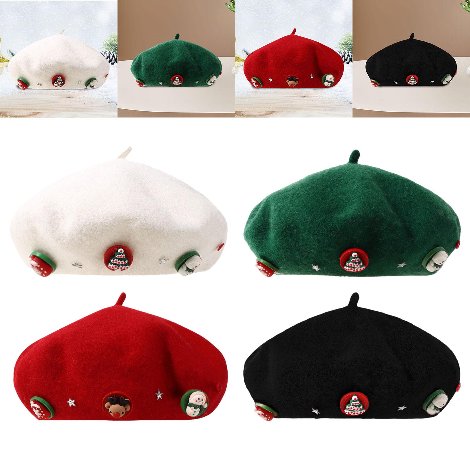 Christmas Beret Hat Women with - Beret French Wool avaliação e preço