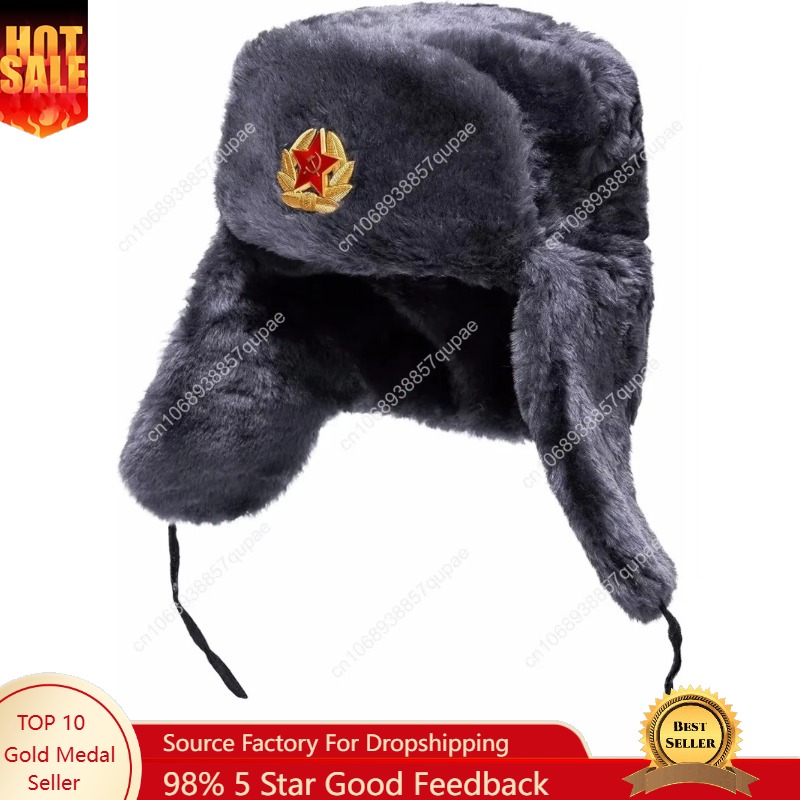 BELEON Ushanka Russian Fur Hat - Winter Trapper Hat avaliação e preço