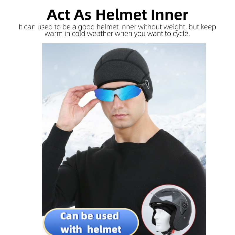 Winter Cycling Warm Cap MTB He - Skull Cap Helmet Liner avaliação e preço