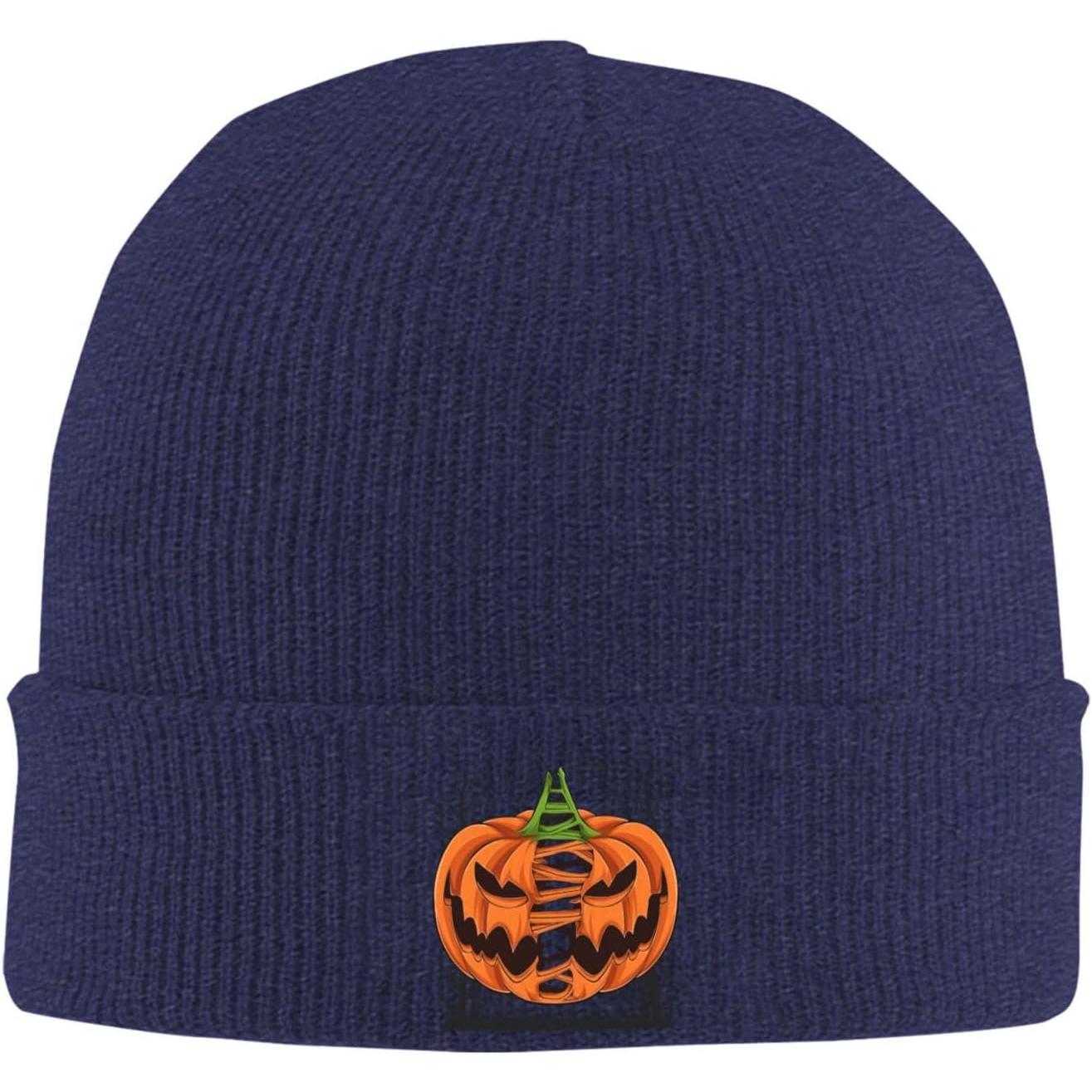 Scary Halloween Pumpkins with  - Beanie Cuffed Knit avaliação e preço