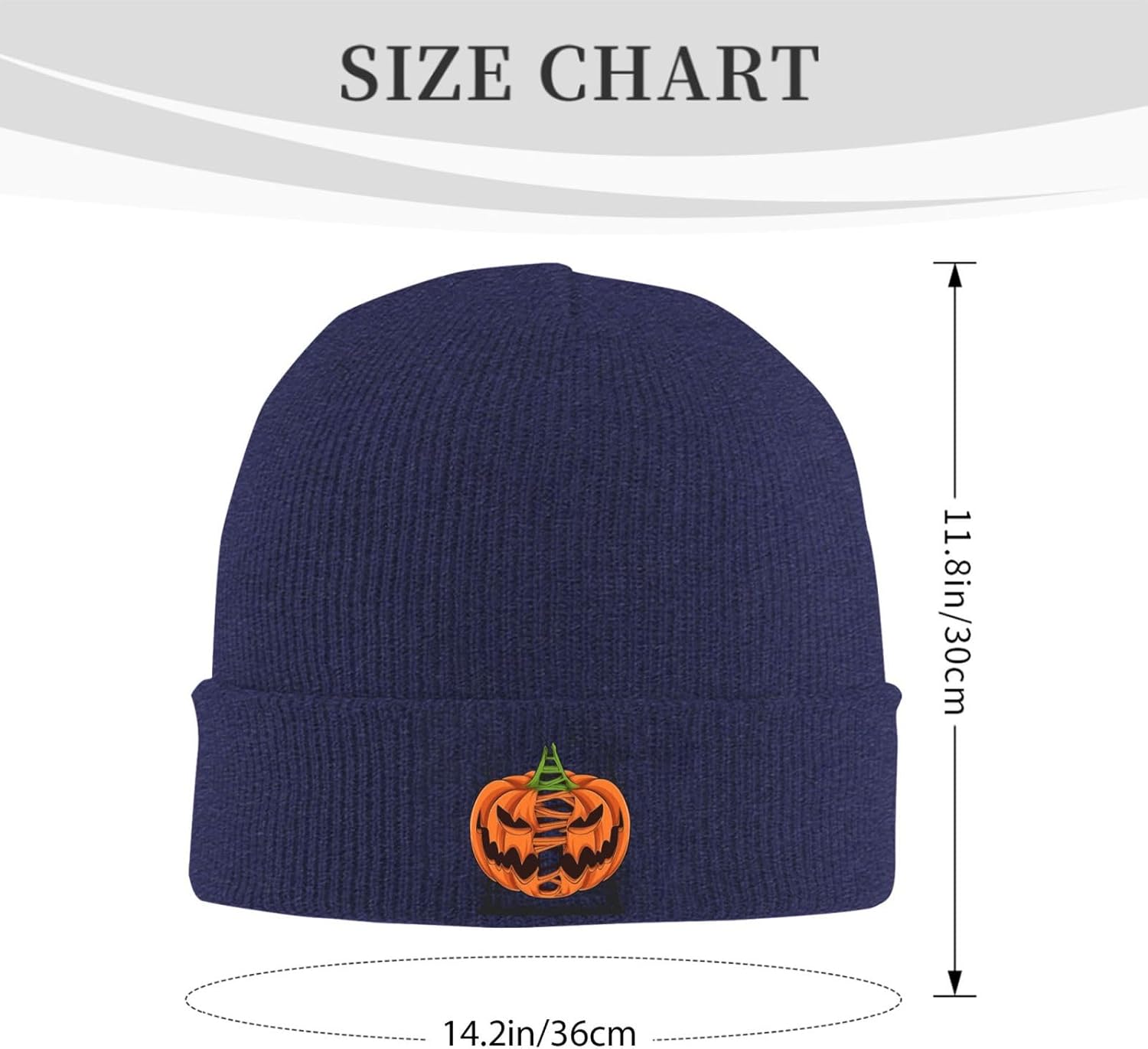 Scary Halloween Pumpkins with  - Beanie Cuffed Knit avaliação e preço