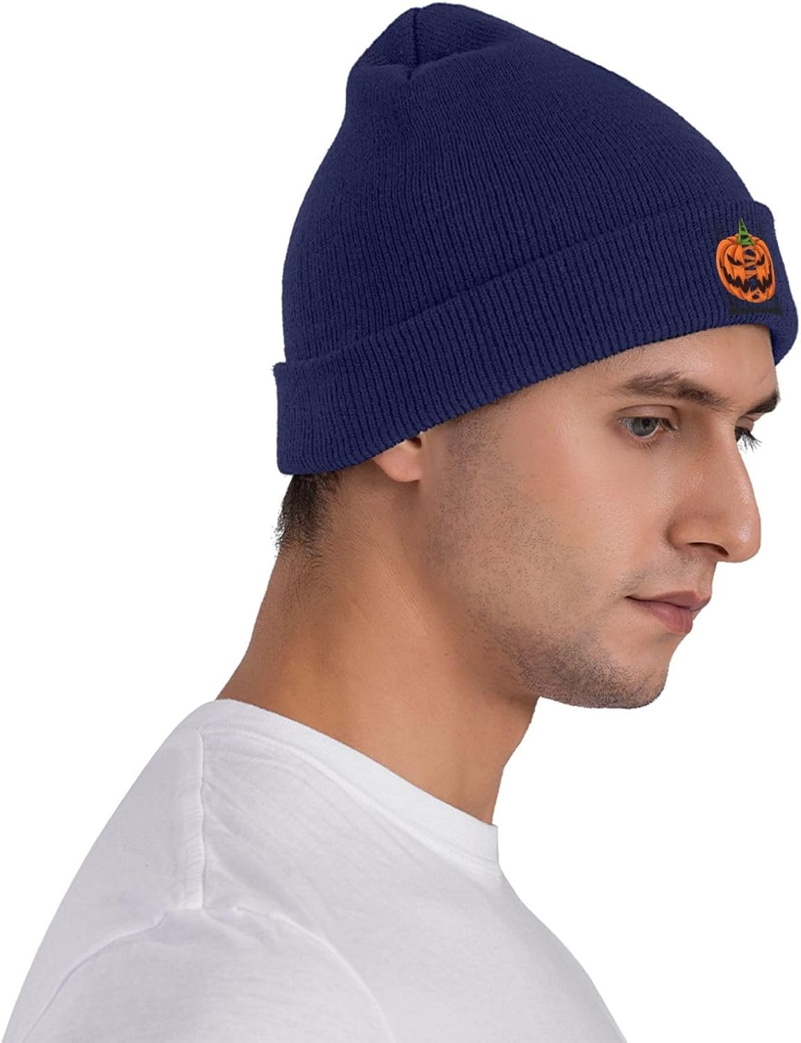 Scary Halloween Pumpkins with  - Beanie Cuffed Knit avaliação e preço