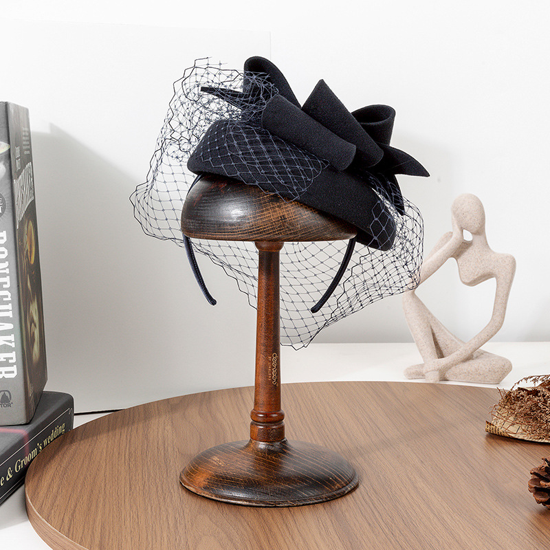 French Black Beret Fascinator  - Beret French Wool avaliação e preço