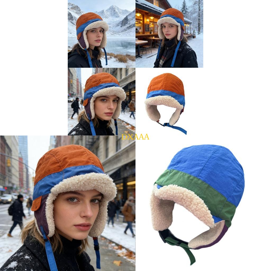 DXAA Warm Ear Flap Hat with Co - Trapper Hat Ear Flap avaliação e preço