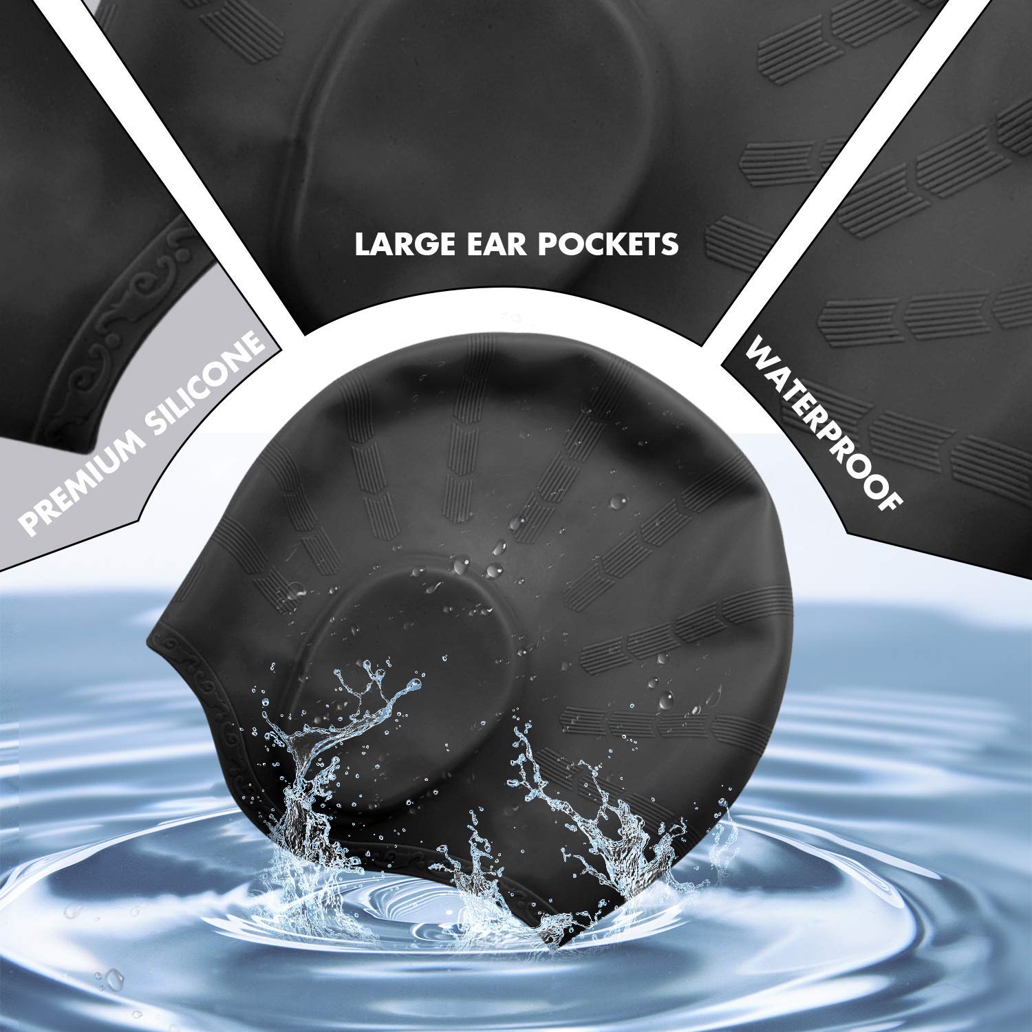 Adults High Elastic Swimming C - Swim Hat Silicone avaliação e preço