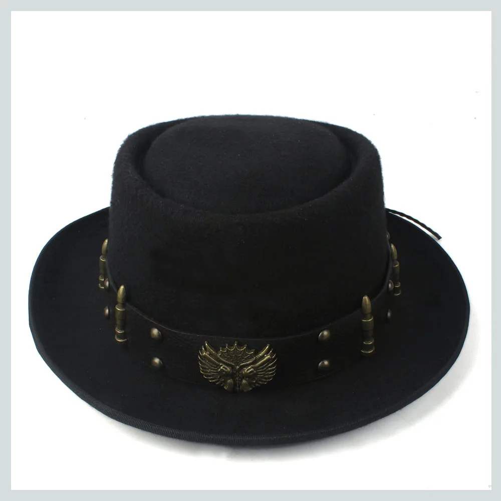 Pork Pie Hat for Men Women wit - Fedora Hat Wool avaliação e preço