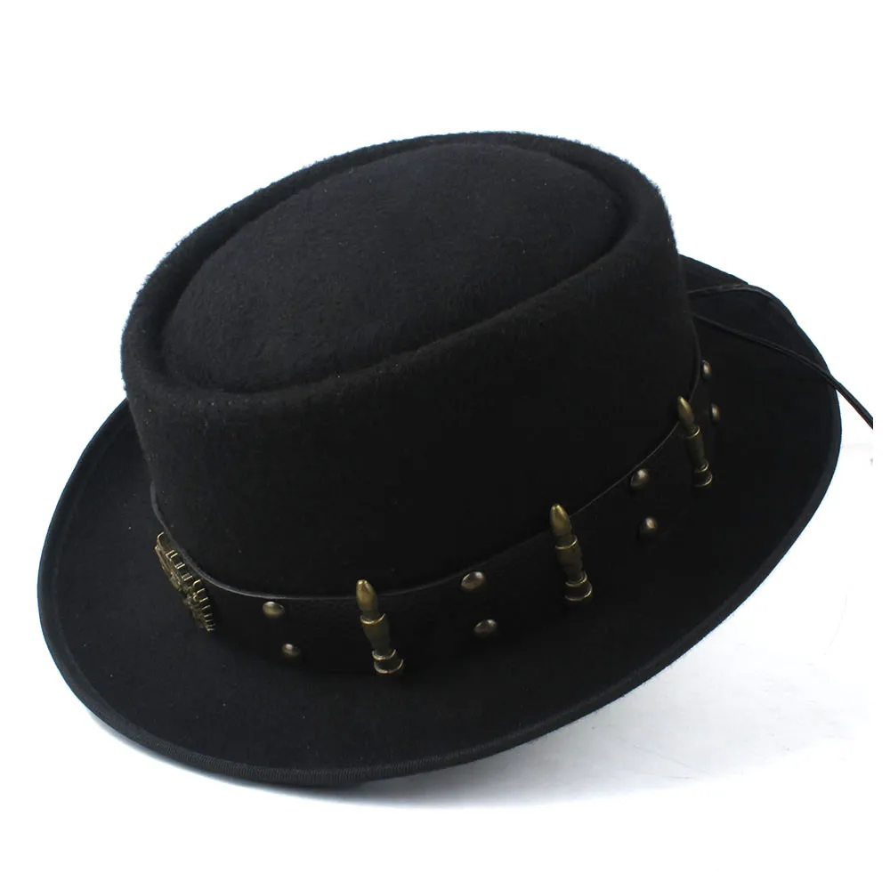 Pork Pie Hat for Men Women wit - Fedora Hat Wool avaliação e preço