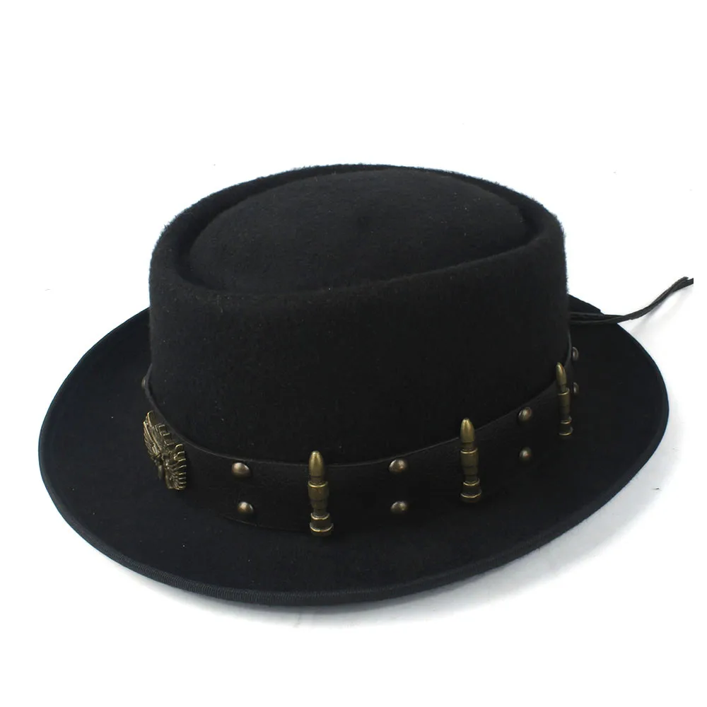 Pork Pie Hat for Men Women wit - Fedora Hat Wool avaliação e preço