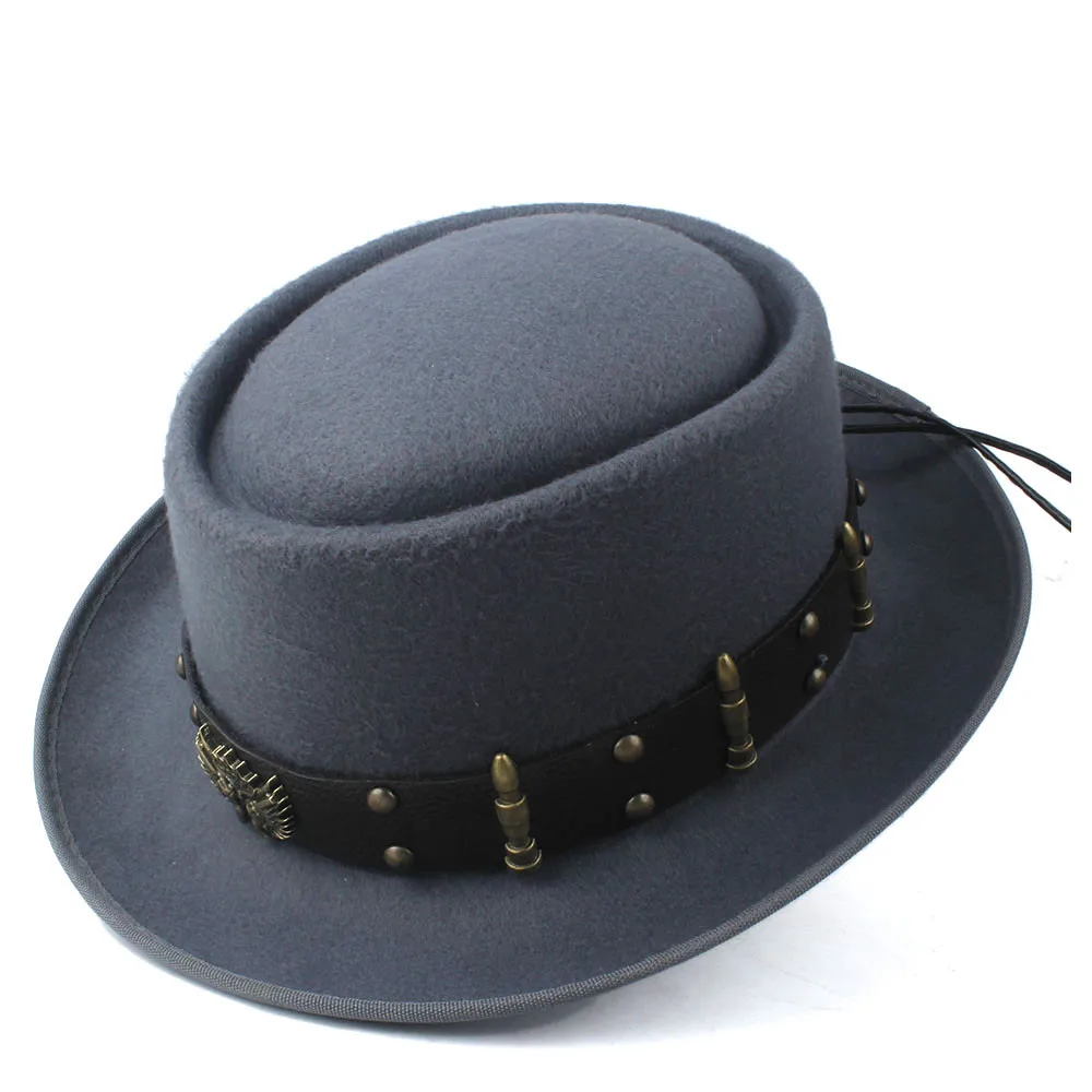 Pork Pie Hat for Men Women wit - Fedora Hat Wool avaliação e preço