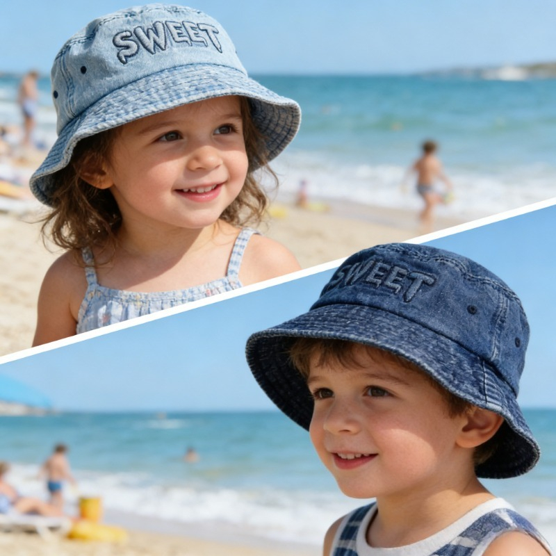 Japanese Retro Kids Bucket Hat - Bucket Hat Cotton avaliação e preço