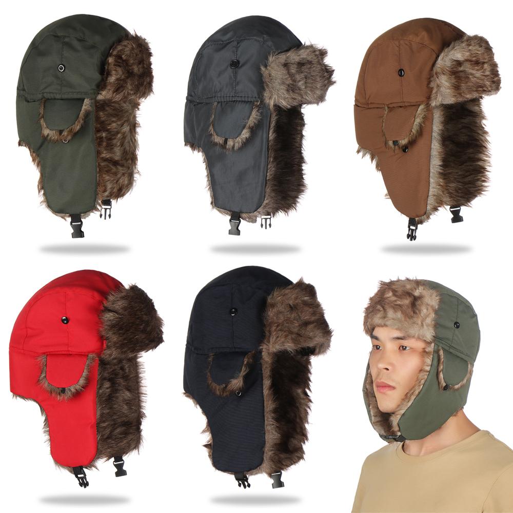 Warm Winter Fur Earflap Ski Ha - Winter Trapper Hat avaliação e preço
