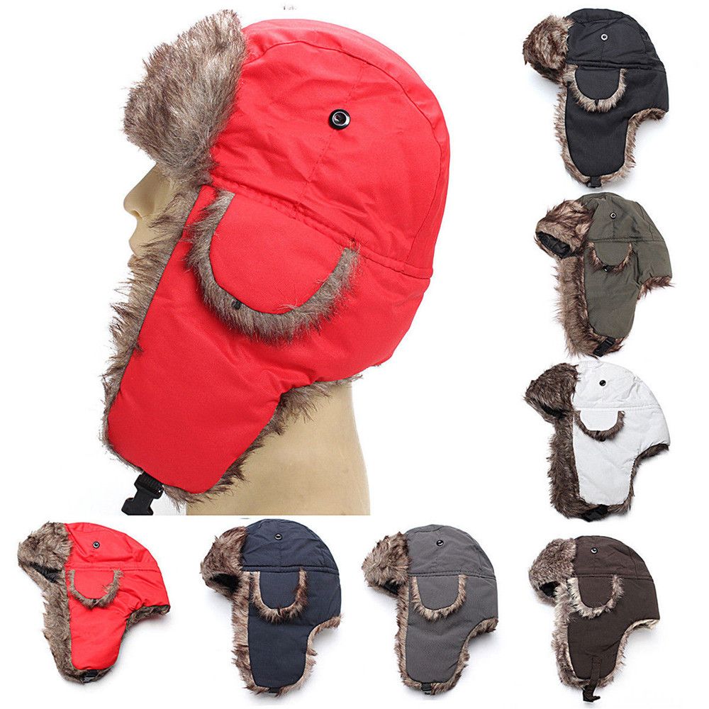 Warm Winter Fur Earflap Ski Ha - Winter Trapper Hat avaliação e preço