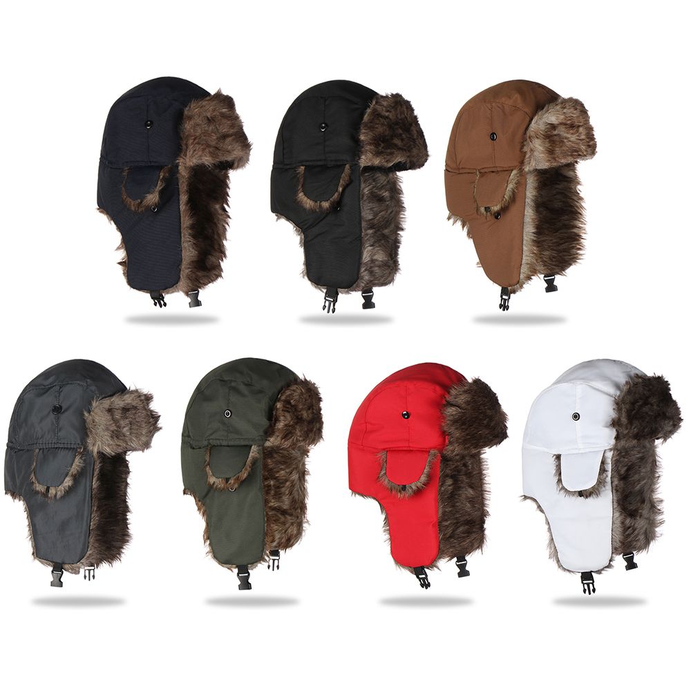 Warm Winter Fur Earflap Ski Ha - Winter Trapper Hat avaliação e preço